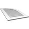 Ekena Millwork Quarter Round Top Right Surface Mount PVC Gable Vent w/ 3-1/2"W x 1"P Standard Frame, 22"W x 40"H GVPQR22X4001SN - alternate 4